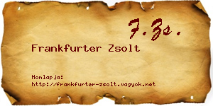 Frankfurter Zsolt névjegykártya