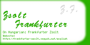 zsolt frankfurter business card